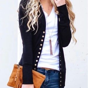 Black cardigan